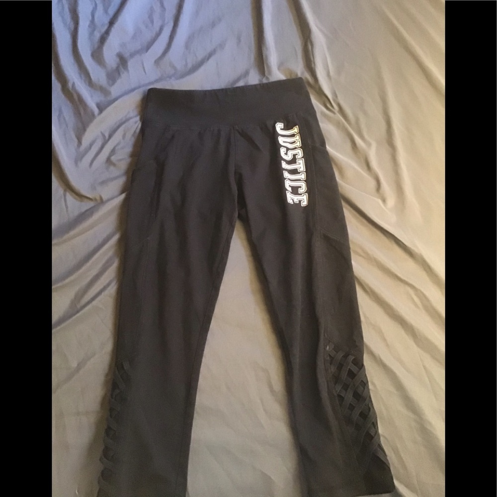 JUSTICE black Capri leggings